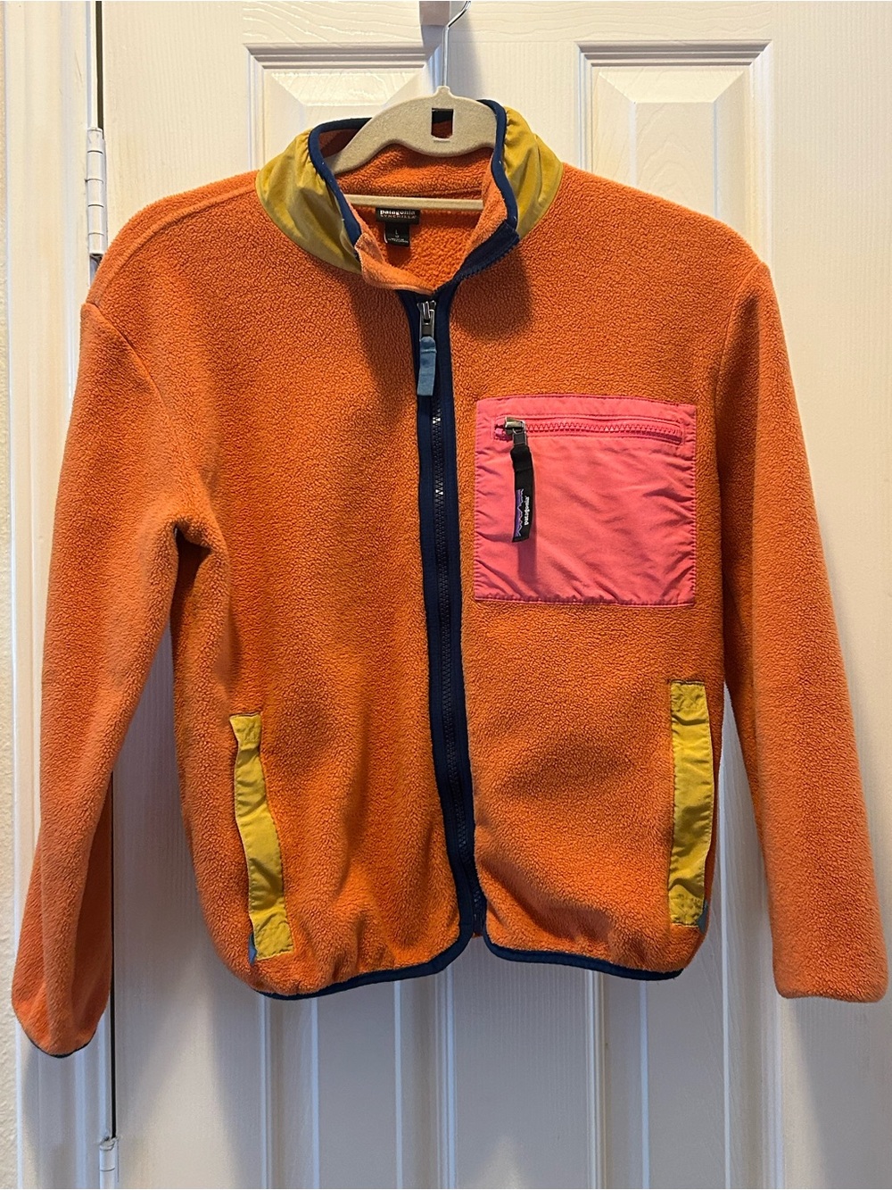 Patagonia Synchilla Kids Orange Fleece Jacket